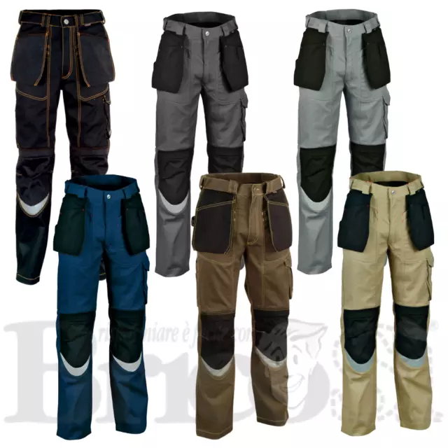 Pantaloni Uomo da lavoro cantiere Estivo Ergonomico Multitasche Cofra CARPENTER