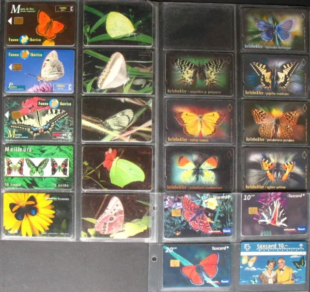 Motivsammlung Telefonkarten Schmetterlinge Butterfly 86versch, Puzzle, Europa