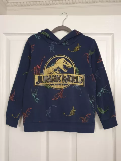 Jurassic World H&M Boys Kids Childrens Sweatshirt Jumper Hooded Top - 6-8 Years