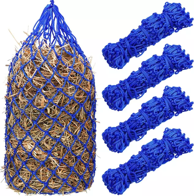 4 Pcs Slow Feed Hay Bag 40 Inch Hay Nets for Horses Hanging Hay Feeder for Goats