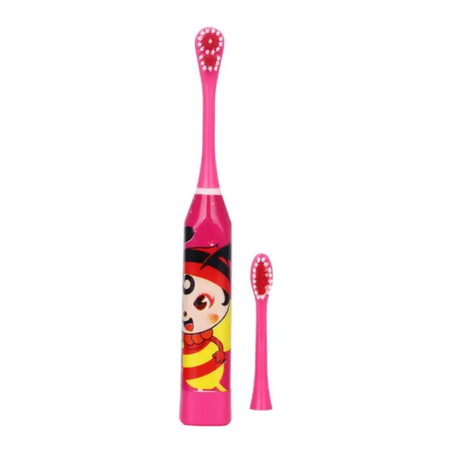 Cepillo de dientes eléctrico impermeable para niños y niñas niños (rojo)