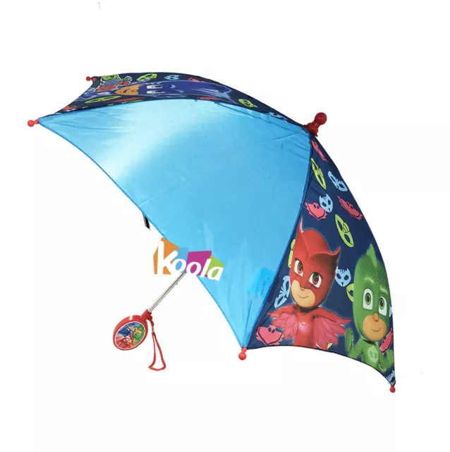 Licensed PJ Masks: Owlette Gekko Boys Umbrella Handle for kids 2