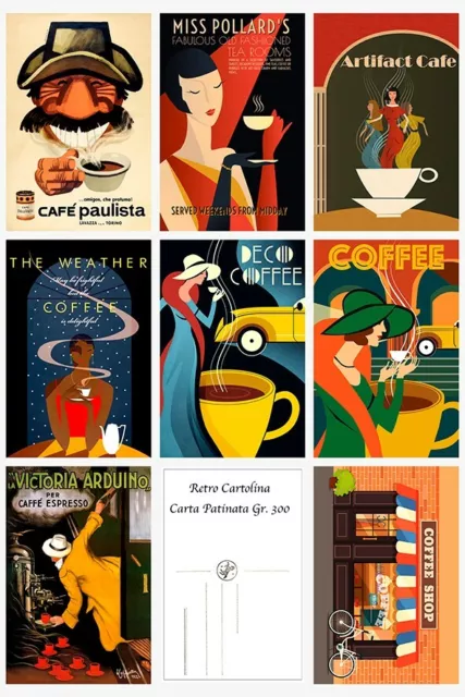 Cartoline Pubblicitarie Vintage  Caffè Paulista,Art Nouveau Cafè Lavazza Poster