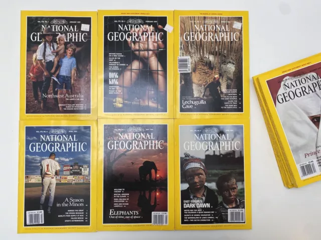 Vintage National Geographic Magazine 1991 - Ganzjahres-Set - 12 Zeitschriften 🙂 3