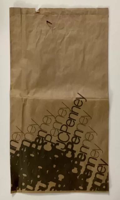 Vintage 1978 JC Penney Department Store Plastic Shopping Bag 21x14 Green