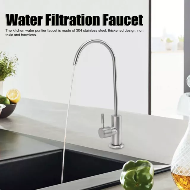 Drinking Water Faucet Water Purifier Faucet Round Handle Rust Proof 360°