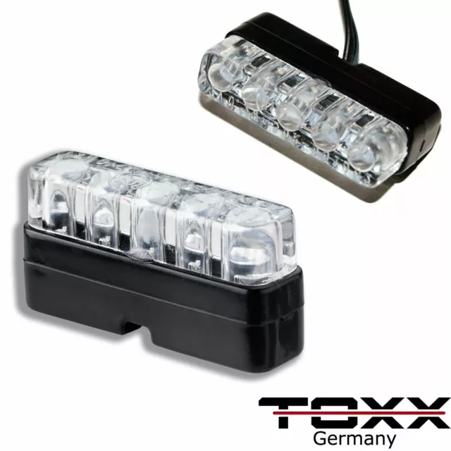 ToXx Motorrad Mini LED Kennzeichenbeleuchtung Schwarz Nummernschildbeleuchtung