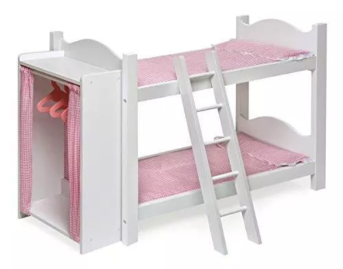 Badger Basket Doll Bunk Beds with Ladder and Storage Armoire (fits American Girl