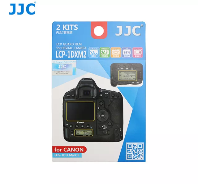 JJC LCP-1DXM2 LCD Screen Guard Protector PET Film for CANON EOS 1D X Mark II