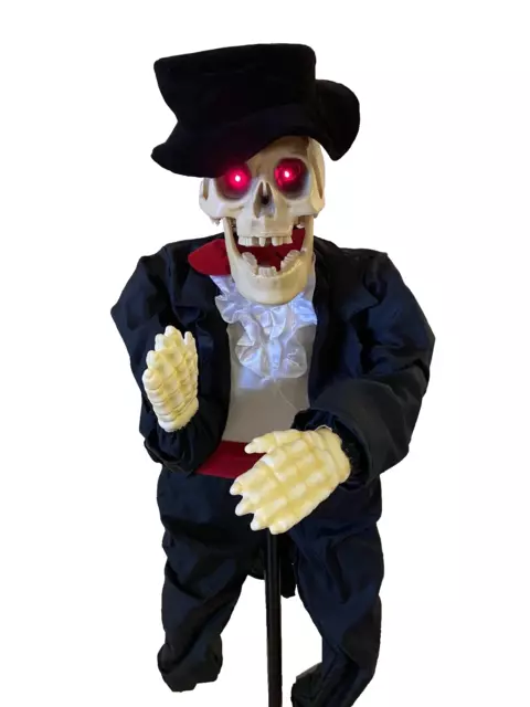 Vintage Gemmy Skeleton Groom 1998 Animated Talking Skeleton No Sound