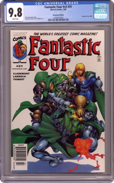 Fantastic Four Vol 2 #31 CGC 9.8 White Pages 2000 HTF Newsstand! Doctor Doom!