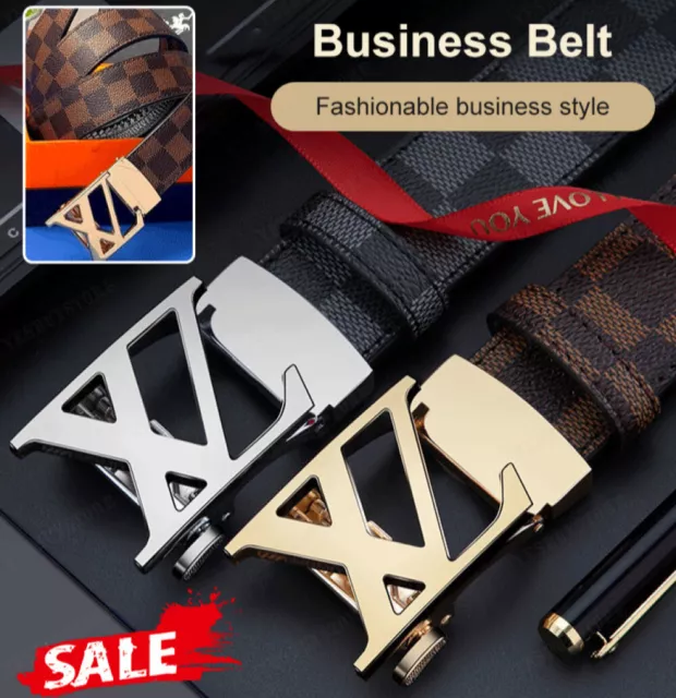 Men's Automatic Buckle Belt Fashion Pants Belt Luxury Business Belt Waistband 2