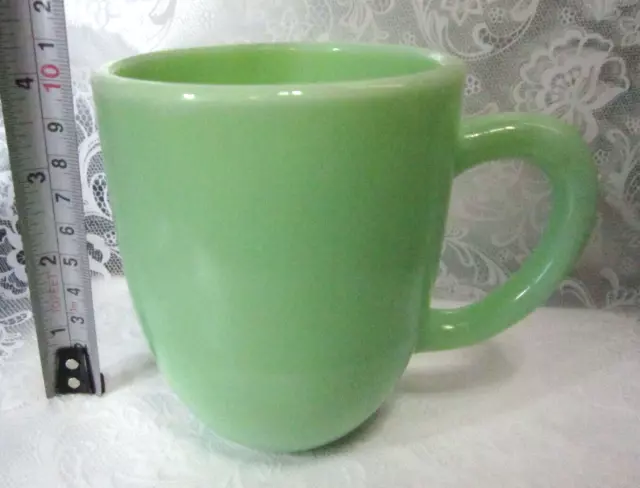 Vintage JADEITE Jadite Green Thick C Handle Large Coffee Tea Cocoa MUG Cup