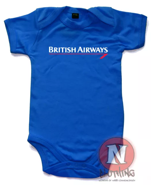 British Airways Babygrow Baby Suit Great Gift cute vest airline plane spotters