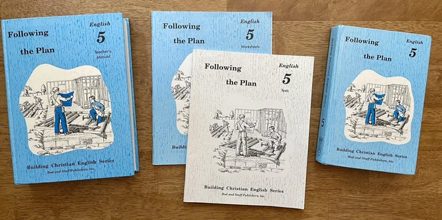 Rod & Staff English 5-Following The Plan Stud Text, Teacher Ed, Tests, Worksheet