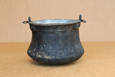 Old Antique Primitive Hand Wrought Bowl Pot Bucket Kettle Copper about 1920's