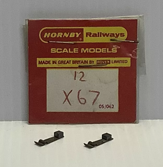 2 HORNBY RAILWAYS X67 CARBON BRUSHES for TRAIN MOTOR X03 X04 CAN MOTORS (NOS)