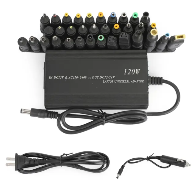 120W Car Home 34 Tip Power Supply Adapter Charger for Laptop Notebook US Plug A3