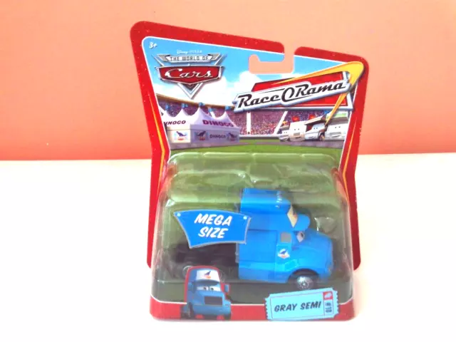 Disney Pixar The World of Cars Race O Rama Mega Size Gray Semi #10