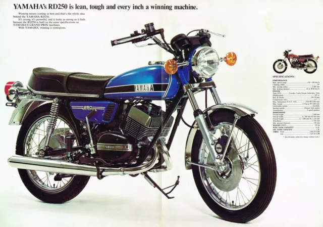 YAMAHA RD 250 RD 350 DS7 R5F Workshop Manual Service taller Pdf on DVD  English