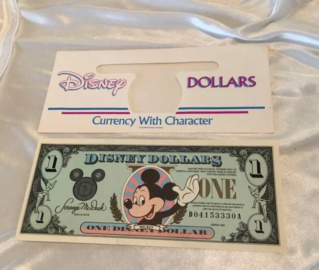 Disney Disney Dollar $1 bill issued 1990