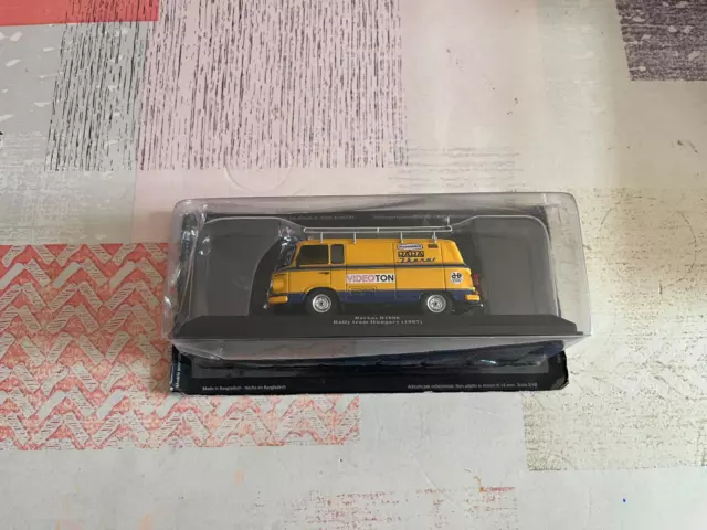 Miniature Camion Voiture Assistance Rallye Barkas B1000 Hungary Team 1987 1/43