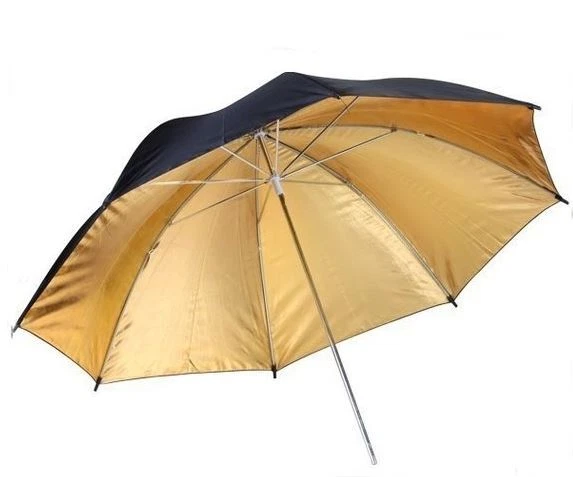BRESSER BR-BG83 Paraguas reflector negro/dorado 83cm