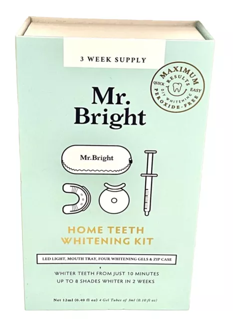 Mr. Kit de blanqueamiento de luz LED para dientes brillantes para el hogar suministro de 3 semanas