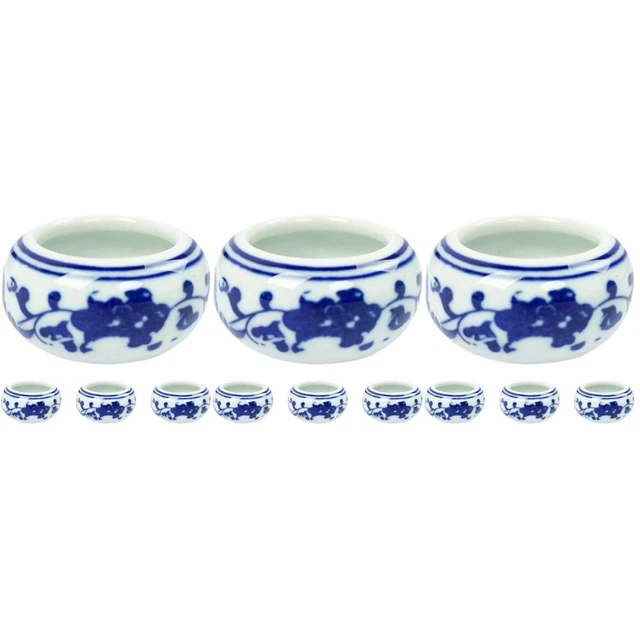 12 uds porcelana exquisito práctico tierno bandeja de tinta para estudiante