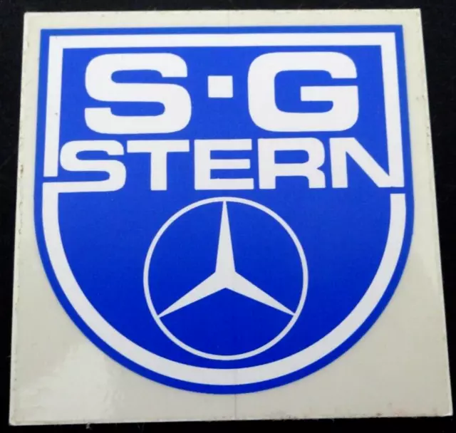 Werbe-Aufkleber S-G Stern Mercedes-Benz Plakette Oldtimer 80er Jahre