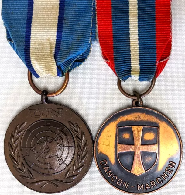 1960s Danish United Nations Cyprus U.N.F.I.C.Y.P. and DANCON UNFICYP Medals.