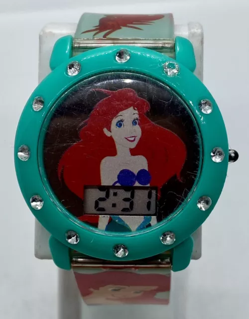 The Little Mermaid Watch Ariel New Battery Fit To 7” Wrists Time Day/Date Disney