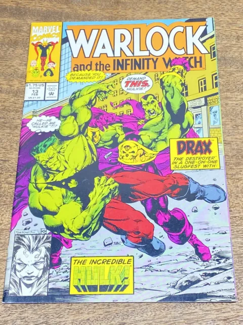 Marvel Comics ~ Warlock And The Infinity Watch~ Vol.1 No.13 ~ Feb. 1993 Comic B.