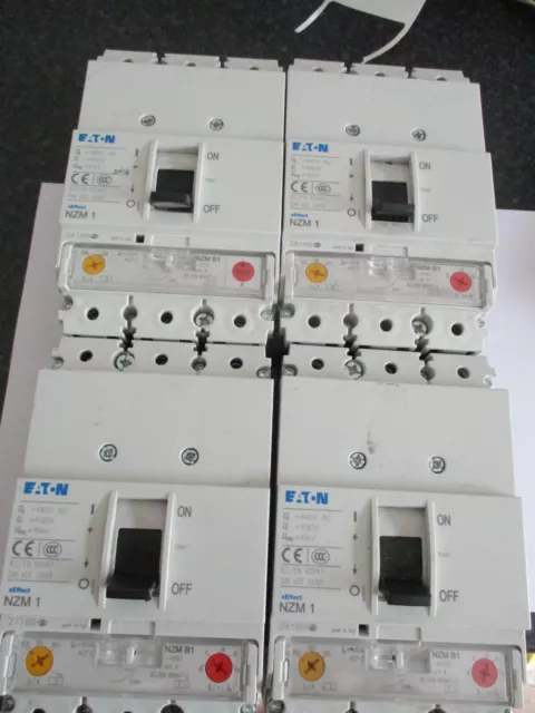 Eaton Nzm1 / Nzmb1 32 40 63 80 100 Amp Triple Pole Adjustable Mccb's