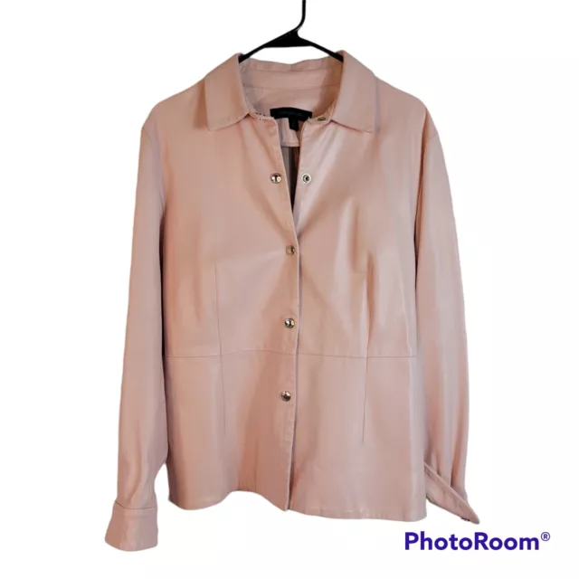 Womans vintage leather pink  jacket Siena studio  size s