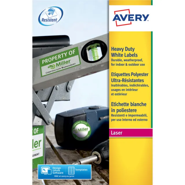 Avery Laser Label Heavy Duty 14 Per Sheet White Pack of 280 L7063-20