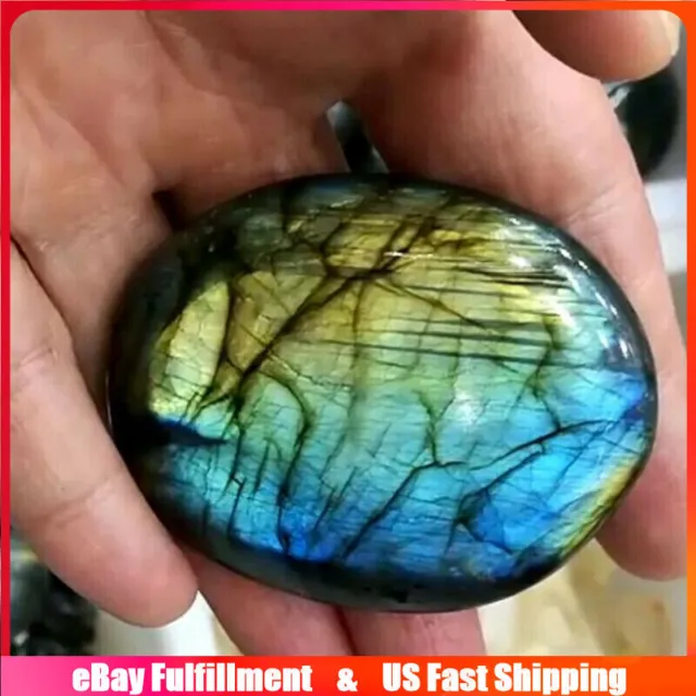 Natural Labradorite Quartz Crystal Polished Tumbled Stone Specimen Healing Reiki