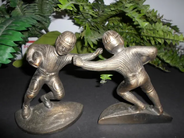 Vintage 1920's - American FOOTBALL PLAYER - cast iron - BOOKENDS