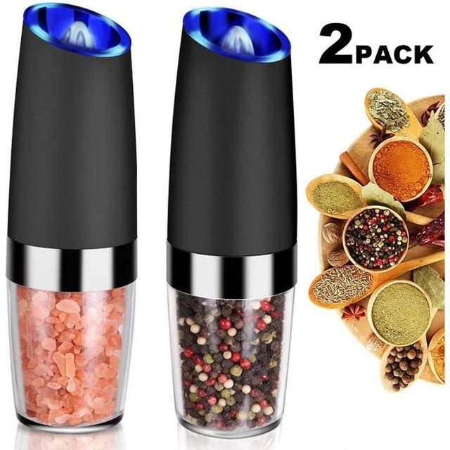 Lot De 2 Bouteilles à épices Sel Et Poivre En Acier Inox 304 - Design Doré, Grande Capacité - Pour Cuisine, Camping, Barbecue - 4
