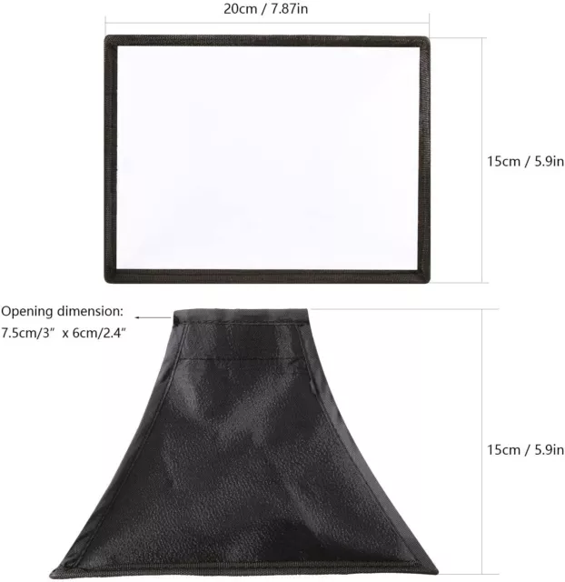 Flash Diffuser Light Softbox 2 Pack Speedlight Softbox Collapsible With Pouch 3