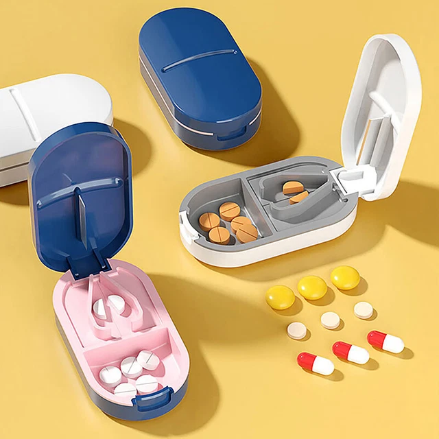 2 In 1 Pill Cutter Medicine Crusher Grinder Grinder Splitter Mini Portable B BII
