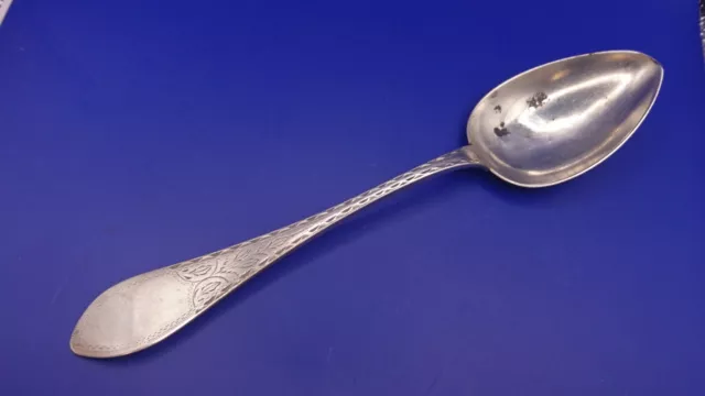 1904 Antique Mathias Lind Danish Solid Silver Spoon . 35G. Denmark.