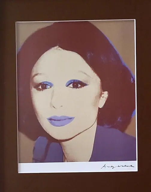 ANDY WARHOL + GORGEOUS 1980's SIGNED + FARAH DIBAH IRAN + PRINT MATTED & FRAMED 2