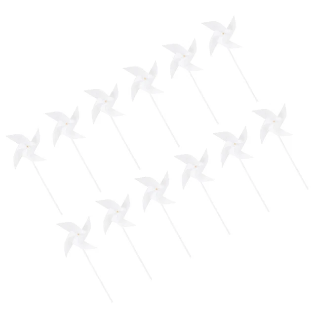 12 Pcs Drawing Paper Windmill Kindergarten DIY Pinwheels Child Hand Crank