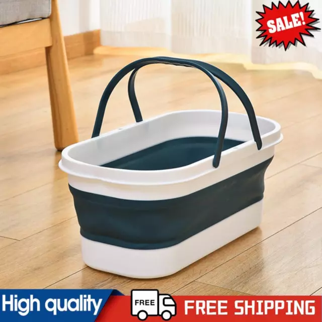 Car Washing Tub Collapsible Wash Bucket with Handle for Camping Traveling Picnic