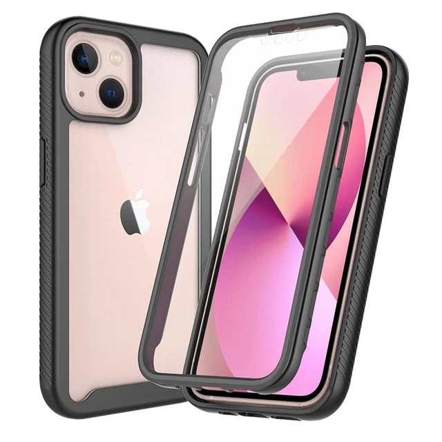 Etui Coque IPHONE 13, Étui Portable 360 Degré Rabattable Pare-Chocs TPU Écran