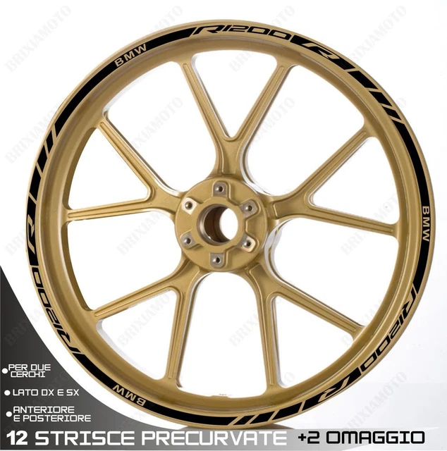 KIT BORDI ADESIVI PER CERCHI RUOTA HONDA CBR 17 BIANCO BANDIERA ITALIA