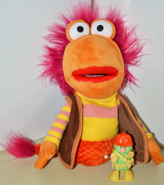 Fraggle Rock Gobo Plush Puppet + Tomy wind up Doozer muppets toys fraggles