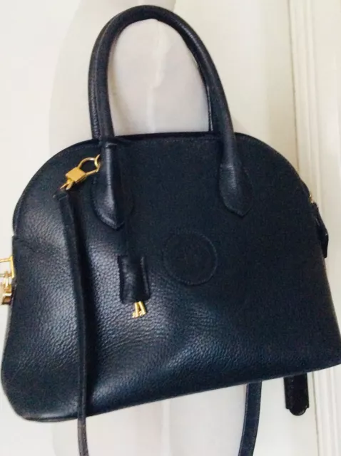 VINTAGE REDWALL DNR Dario Nino Rossi Line Navy Blue Caviar Leather Ladies Bag. 120.00 PicClick UK