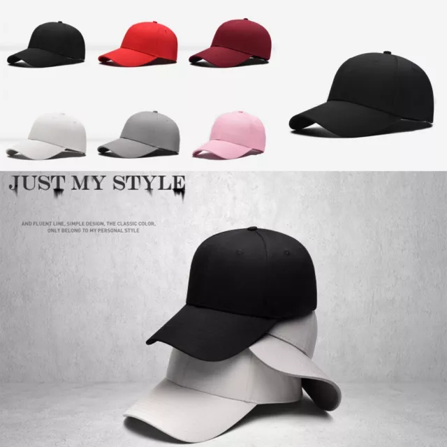 Women Men Blank Plain Snapback Hats Unisex Hip-Hop Adjustable Bboy Baseball Caps 3